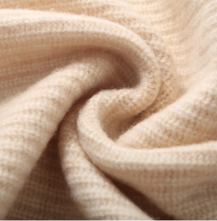 Wool High-Neck Long Cardigan With Pocket